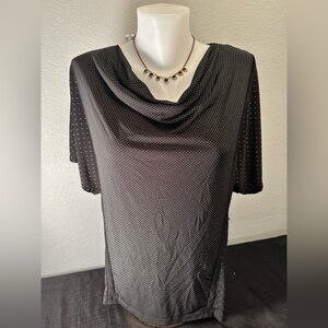 joseph ribkoff Women’s Black Studded Blouse Size 8